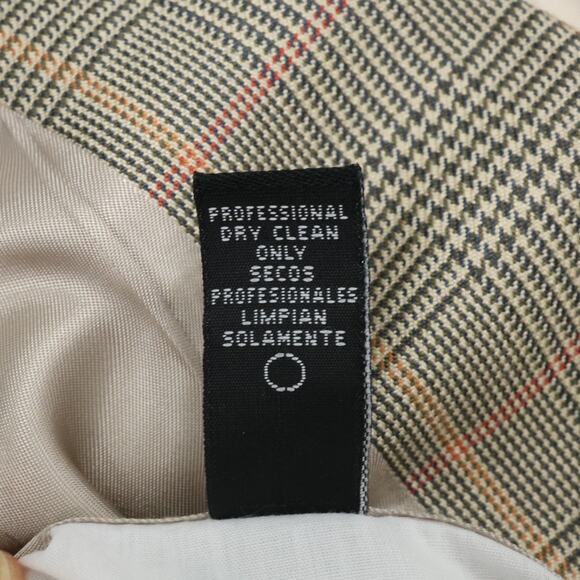 M Sport Coat Mens 42R Beige Black Silk Windowpane Plaid Jacket Lined Career - Picture 16 of 16